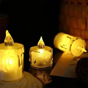 Електронна Свещ Рожден Ден на Честване на Романтична Атмосфера, Украса Led Мини-ночником на Коледа и Деня на Благодарността