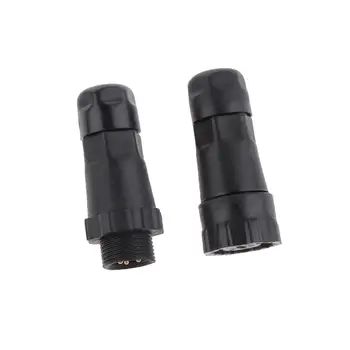 15A 7.5 mm IP68 водоустойчив 3 4 контакти контакт 2 на контакт в събирането конектор за свързване на електрически кабел черен