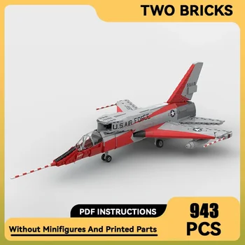 Moc Строителни Тухли Военен Модел 1:35 Мащаба на F-107 Ultra Sabre Боец Технологични Блокове, Подаръци, Коледни Играчки си САМ 