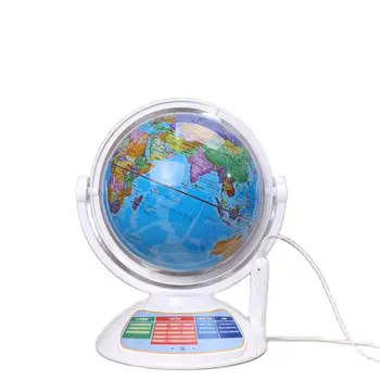 Интелигентно отчитане на точки Студенти Ar Globe с глас Hd 3d Стерео Географска карта на света, Нежна нощна светлина на Съзвездието