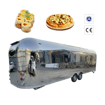 8-метров Европейски стандарт ван за превоз на храна пица, Бургери Кафе Трейлър за хранене на поръчка