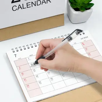 Удобен за четене Мини-календар на 2024 година, Мини настолен Календар с панти капак, Дизайн За обозначаване на събития, Офис Декор, Малък Настолен календар