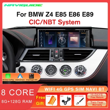NAVIGUIDE 10,25-инчов Авто Радио Carplay За BMW Z4 E85 E86 E89 2011-2016 CIC система NBT Автомобилен Мултимедиен Плеър Радиоприемник GPS Навигация