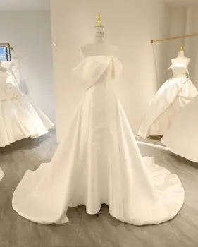 Сватбена рокля Aoliweiya Bridal - A Line / Отделно Стояща Преносимо сватбена рокля Mikado
