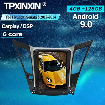 4 + 128 PX6 За Hyundai Sonata 8 2012-2014 Android 9 Автомобилен GPS Навигатор Стерео Главното Устройство Мултимедиен Плеър Авторадио Wifi Carplay