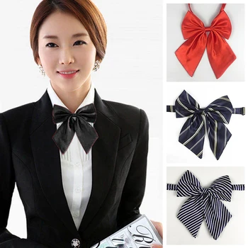 Японски папийонка JK за жените, обикновен раираната вратовръзка, имитация на коприна, професионален папийонка, подходящ за служител на банката и на хотел