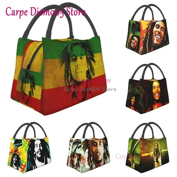 Изолирани чанти за обяд Bob Marley за преносим хладилник Bento Box за плаж, на къмпинг, за пътуване