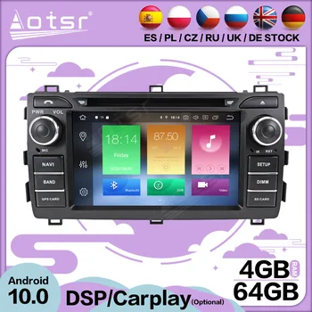Мултимедиен авто плейър стерео Carplay Android 10 за Toyota Auris 2013 2014 2015 GPS навигация, радио, видеоприемник, главното устройство