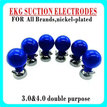 Диаметър на топчета = 31 мм, Никелированные Изсмукване на Електроди за ЕКГ 3,0 и 4,0, Аксесоари за ЕКГ, с двойно предназначение, Електрокардиограф