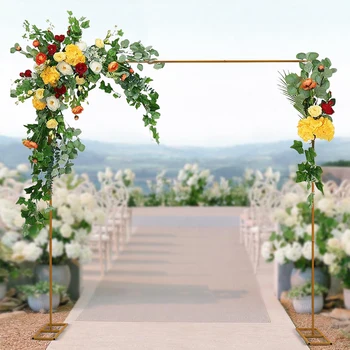 Поставка за сватбени арки, Метална Квадратна цветна рамка, декор за парти в градината