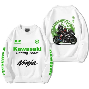 Kawasaki H2 RACING TEAM мотоциклет състезателни костюм, с кръгло деколте motogp factory team hoody за мъже и жени