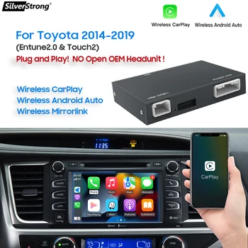 SilverStrong Безжичен интерфейс CarPlay за TOYOTA Android Auto CAMRY/AVALON/RAV4/4RUNNER/СИЕНА/Land Cruiser PRADO 2014-2019