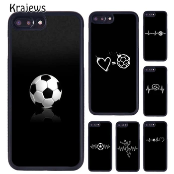 Калъф за телефон Krajews Soccer Heartbeat за iPhone 15 14 SE 6s 7 8 plus X XR XS 11 12 13 pro max на корпуса