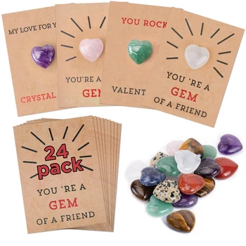 Подаръци за Свети Валентин, кристали във формата на сърца, подаръци за деца - Valentine Gift Exchange