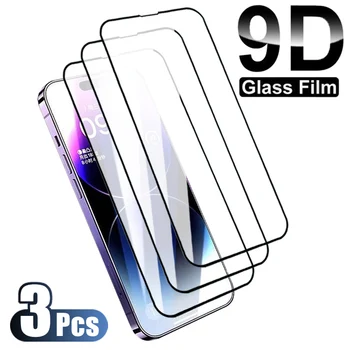 3шт 9D Закалено Стъкло За iPhone 14 13 12 11 Pro Max 13 12 мини-Протектор на Екрана За iPhone X XR XS Max SE 2020 2022 Стъклена Филм