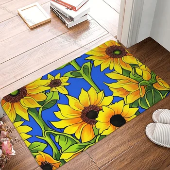 Нескользящий подложка за баня Разбирам Sunflowers, подложка за спални, добре дошли килим, модерен интериор в помещението