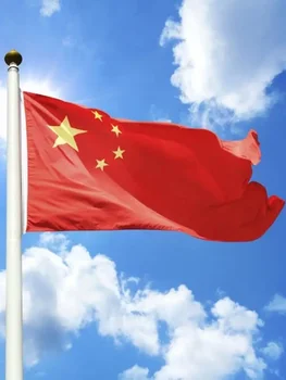 FLAGDOM 3x5 фута 90x150 cm CN Китай Банер с национални флага на Китай за външна украса на дома на закрито