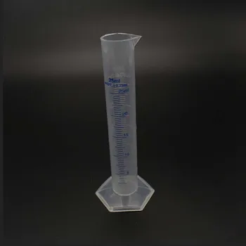 1БР 25 мл Прозрачен Пластмасов Инструмент за Градуированный Цилиндър от Пластмасова Пробирка За Пробната Течност Лабораторен Инструмент