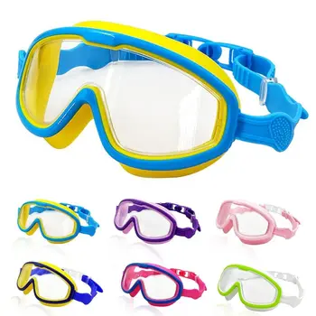 Очила за плуване на открито, водоустойчиви в голяма рамка, за деца, защита от замъгляване и ултравиолетови лъчи, за деца от 8-13 години
