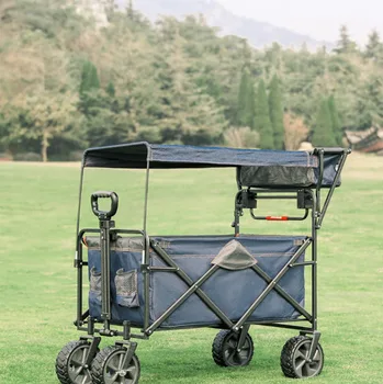 Сгъваема търговия на едро изработени по поръчка китайска фабрика OEM Сгъваема градинска количка за пикник на открито, количка за къмпинг