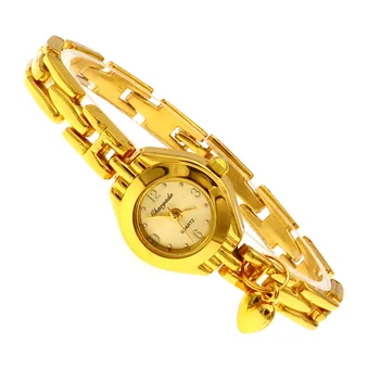 Мини Златни часовници Сладък дамски часовник-гривна Mujer Relojes Кварцов часовник с малък циферблат Популярни ръчен часовник Hour луксозни дамски часовник