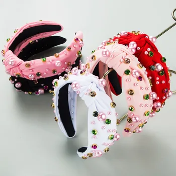 Нова превръзка на главата на Св. Валентин, украсени с мъниста, дамски Модни лента с едър и дребен перли, Аксесоари за коса