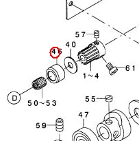 JUKI MOL-254 144-18701 основата на куката на долния вал B резервни части за индустриални шевни машини от метал
