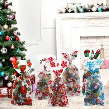 Декорации за дома, Подарък кутия Снежинки, снежни човеци, Коледни Опаковки за шоколадови бонбони, Опаковки за бисквити Пакет за сладкиши весела Коледа