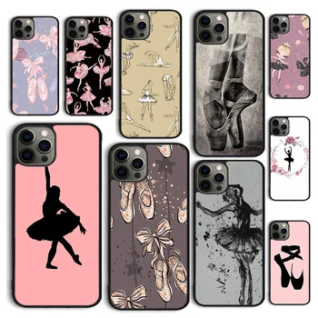 Балерина, Балетные Обувки, Танци Момиче, Калъф за Телефон, Калъф за iPhone 15 12 mini XS XR 11 13 14 Pro Max SE2020 Apple 6 7 8 Plus на Корпуса