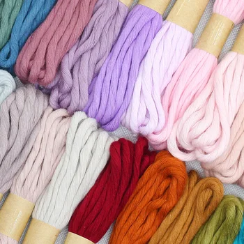 процеса на плетене на пуловери и шал от памучна прежда с дебелина 3 мм, конци за плетене, шиене аксесоари, ръчно динамично въже
