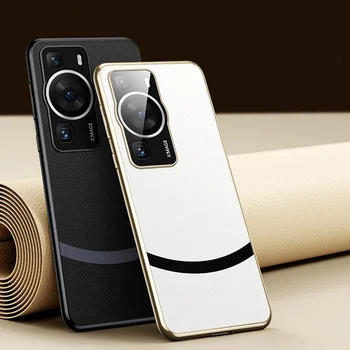 Калъф Huawei P60 /P60 Pro с красив покритие покритие ELVEV + кожена защитно покритие за камерата на телефона