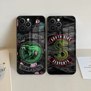 Американската ТЕЛЕВИЗИЯ Riverdale Southside Serpent Калъф За Телефон От Закалено Стъкло За iPhone 13 14 12 11 Pro XS Max Plus Mini X XR 8 7 6s SE2020