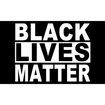 90x150 см Черен Флаг Lives Matter