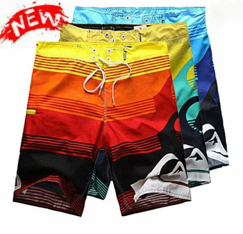 Мъжки бански за сърф, панталони с ограничен размер, спортни топене, Летни плажни плажни шорти, плувни панталони 30-44 г.
