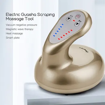 CkeyiN Електрически Масажор Гуаша с горещ компрес, Масажно устройство за детоксикация при отрицателно налягане, Баночный масаж магнитни вълни, загуба на тегло