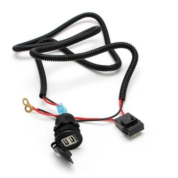 Синьо led 5V 3.1 A Авто USB с жгутом кабели, двойно USB автомобилни запалки, директен доставка