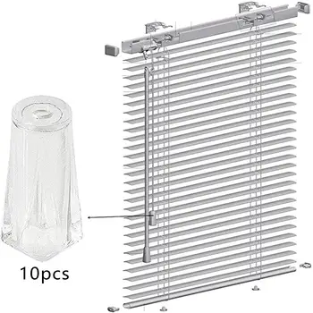 10 прозрачни пластмасови кисточек-завязок за щори за окачване на завеси