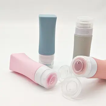 За многократна употреба силикон под-консервиране, Мека празна бутилка за съхранение на козметика, компресиран Водоустойчив силикон опаковка, бутилка за пътуване