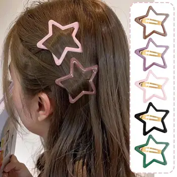 5 бр./компл. Красиви Цветни Фиби за коса във формата на капка вода под формата на звезда за момичета, Детски Фиби за коса бижута, Детски Аксесоари за коса