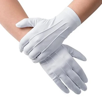 Ръкавици с пет пръста, Ръкавици за работния Етикет, Летни Слънчеви Ръкавици за шофиране, Бели Вечерни ръкавици за възрастни, Елегантни, Меки ръкавици за целия пръст