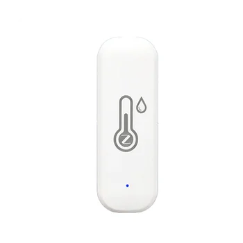 Sasha Smart Zigbee Сензор за температура и влажност на въздуха, влагомер на закрито, приложение за отдалечено наблюдение в реално време Работи с Алекса Google
