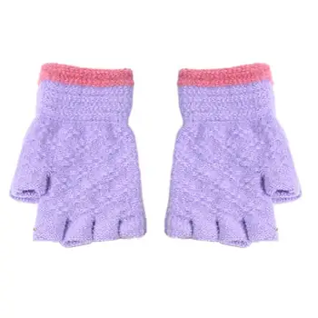 Зимните ръкавици на полпальца Топли удобни ръкавици на полпальца за студенти, плетени мини ветроупорен, идеални за работа в лошо време