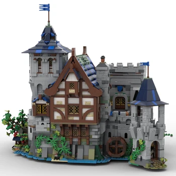 MOC Класически Замък Черни Соколи Крепост Градивен елемент на набор от Имперската Война Средновековна Архитектура Портата на Замъка Тухлени Играчки Детски Подарък