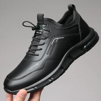 2023 Пролет-есен, Нови мъжки модел обувки, Модни маратонки от естествена кожа, дишащи свободно, Мъжки дизайнерски Zapatos De Hombre