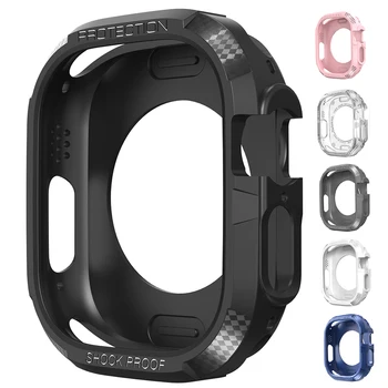 Цена по цена на производителя, калъф за часа correa Applewatch Ultra 49 мм за Apple Watch, калъф, изработени от въглеродни влакна, защитен калъф за smart часа от TPU
