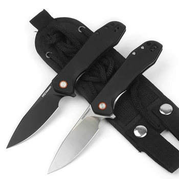 Сгъваем походный спасителния нож HWZBBEN J131 G10 с дръжка D2 и нож за оцеляване на лов на открито