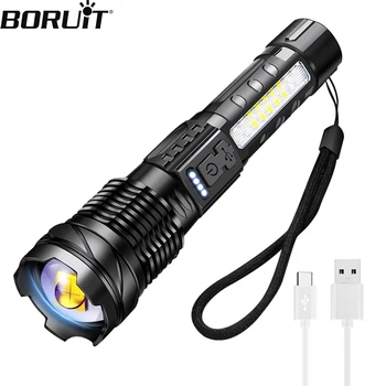 BORUiT 30W Wainlight NM1 Мощен LED фенер с капацитет 2600 mah Type-c, Акумулаторна батерия Мащабируем фенера Водоустойчив Фенер за къмпинг, лов и
