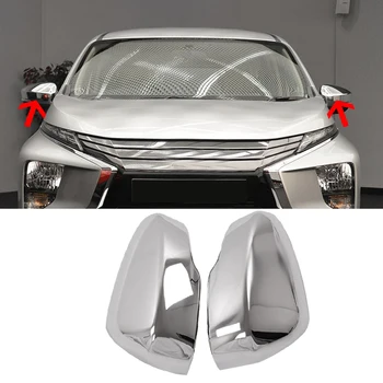 За Mitsubishi Xpander 2017 2018 2019 Сребриста декоративна капачка на корпуса на огледалото за обратно виждане-Капак огледала странични врати