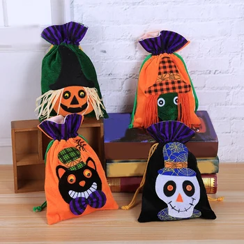 4 БР Декорации за чанти с бонбони за Хелоуин, парти на ужасите за Хелоуин В помещението, Филтър за торби с бонбони, за да проверите за страшни партита за Хелоуин