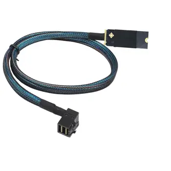 M. 2 (M-Key) Кабел за свързване на сървъра NVME СФФ-8643 на 90 градуса SAS СФФ-8643